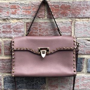 Valentino Grained Calfskin Rock Stud Bag